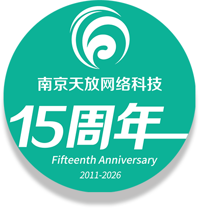 南京天放网络科技15周年纪念徽章