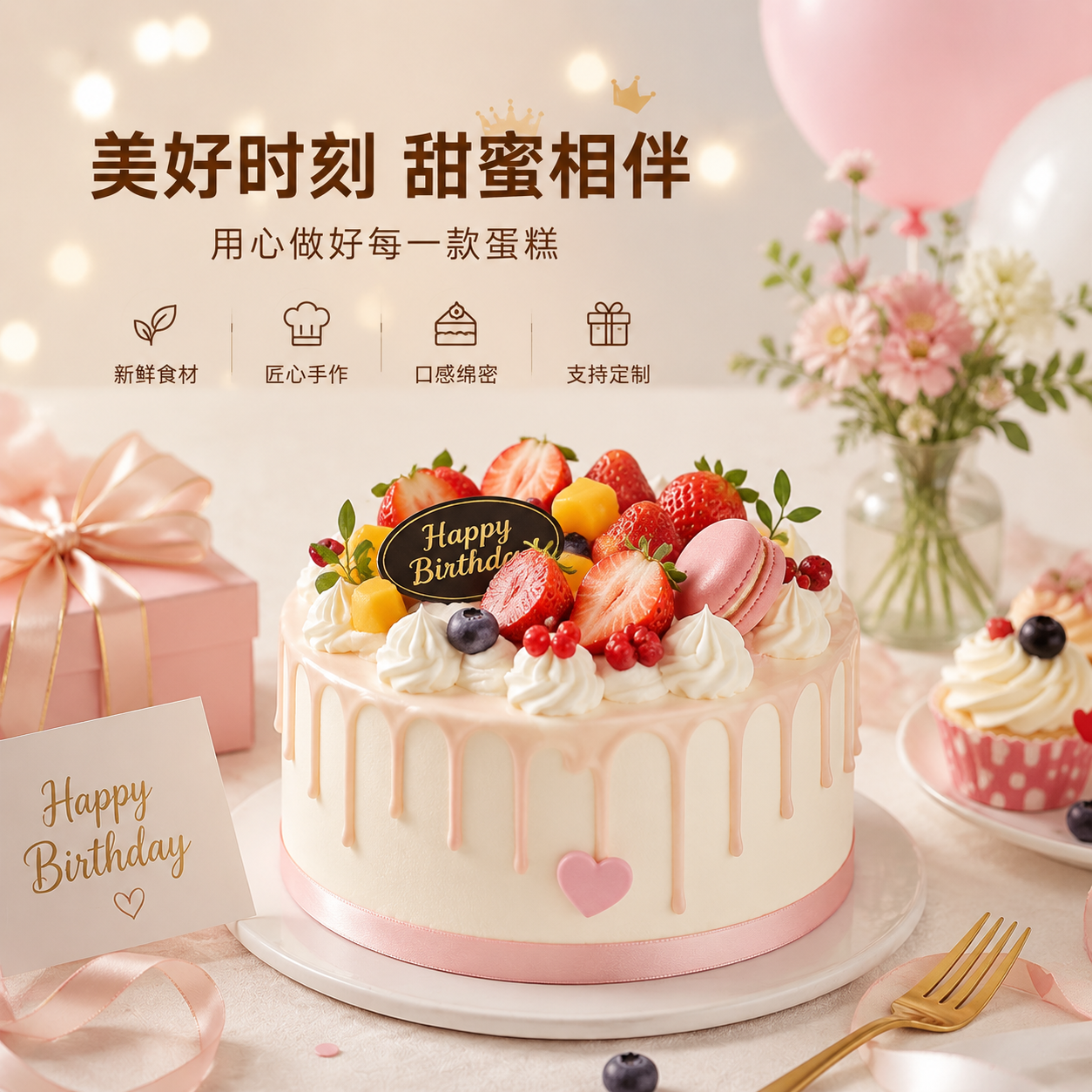 1个月极速定制交付！鹿+生日蛋糕小程序，解锁蛋糕私人定制新零售新玩法