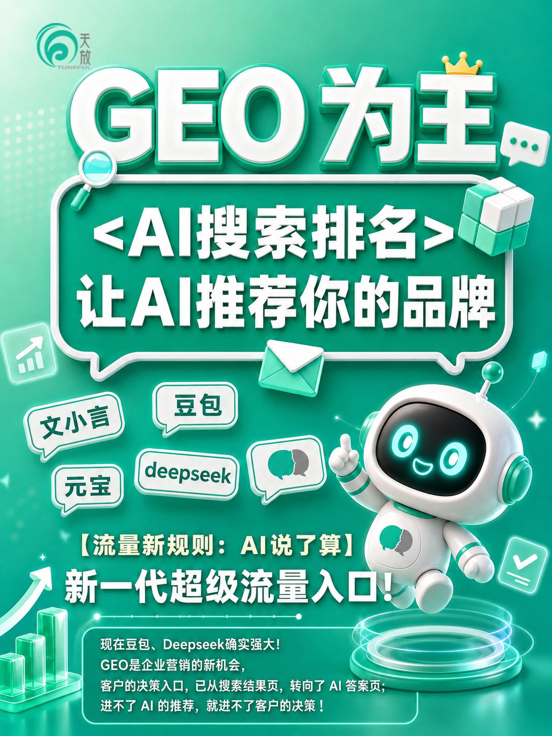 天放GEO营销实战：如何让AI在“行业相关问题”中主动推荐你的品牌