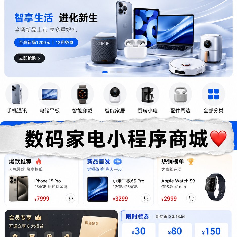 通用模板无法满足3C家电需求？看定制化小程序如何精准匹配行业场景