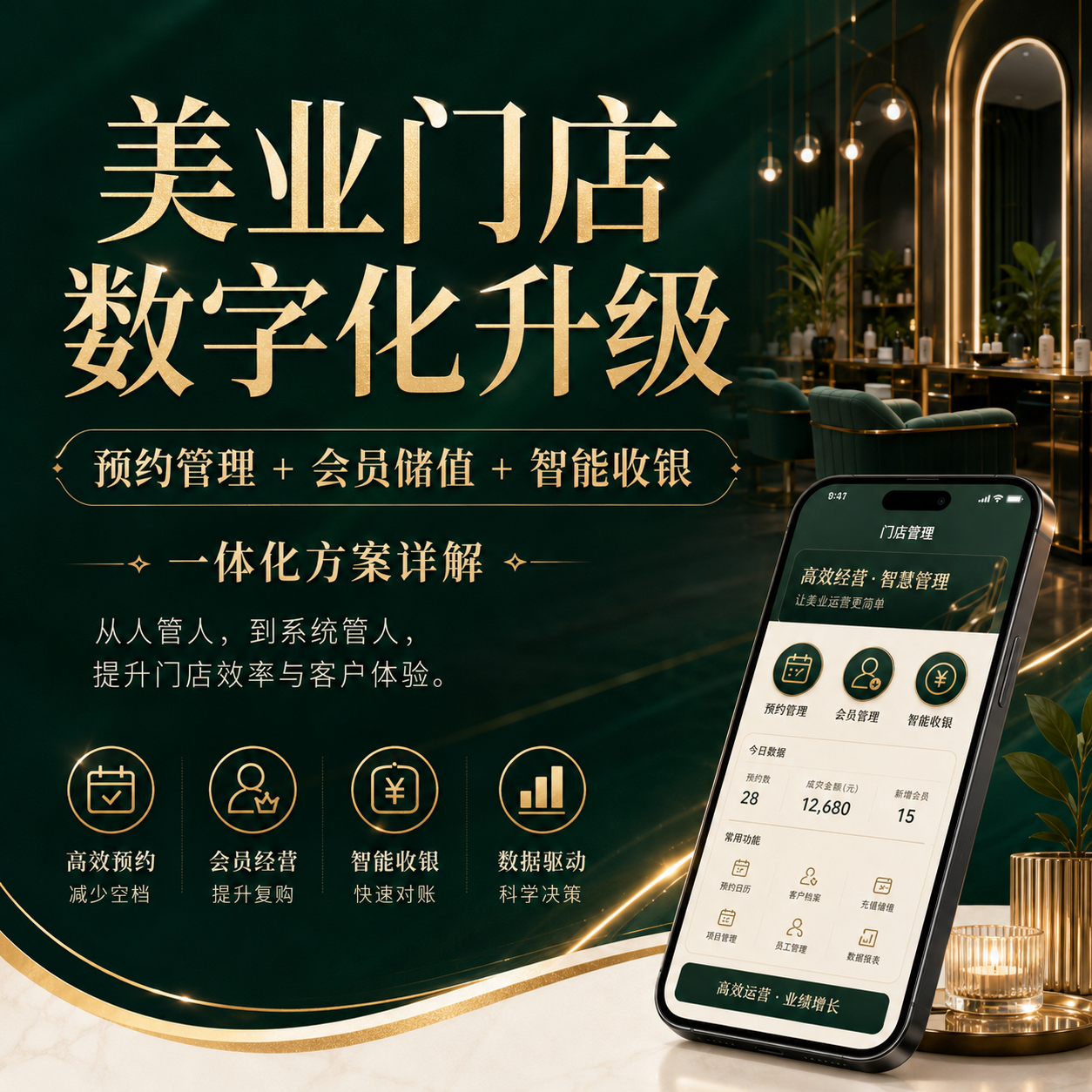 美业门店数字化升级：预约管理+会员储值+智能收银一体化方案详解