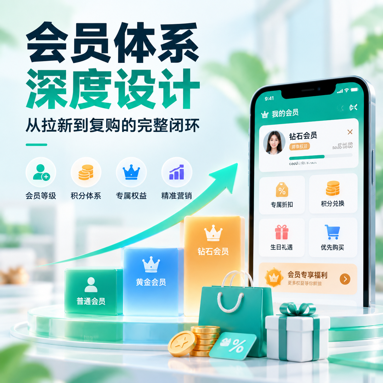 小程序商城会员体系深度设计：从拉新到复购的完整闭环
